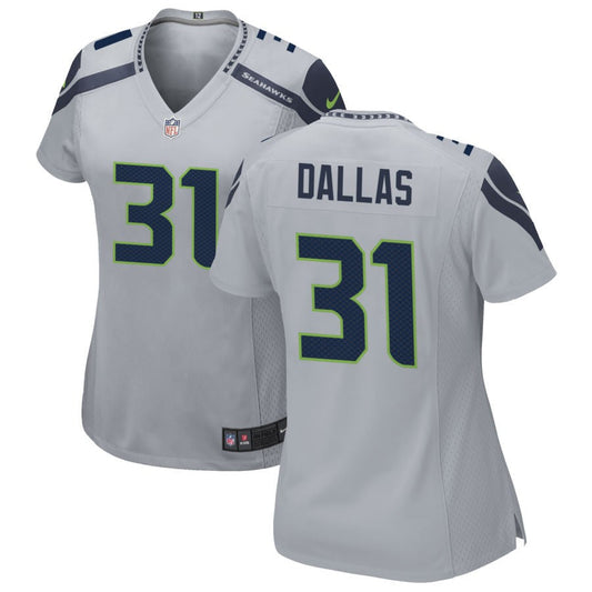 DeeJay Dallas Seattle Seahawks Nike Women's Alternate Game Jersey - Gray