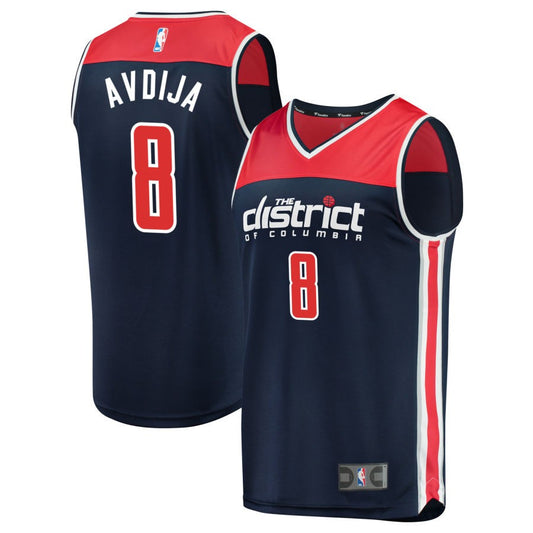 Deni Avdija Washington Wizards Fanatics Branded Fast Break Replica Jersey Navy - Statement Edition