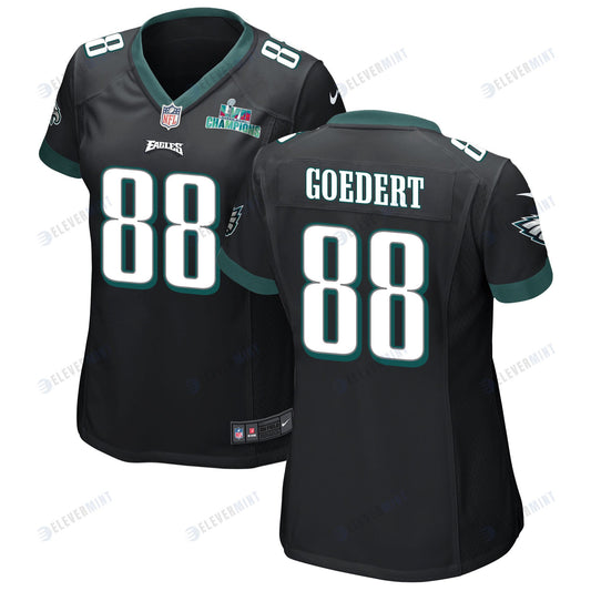 Dallas Goedert 88 Philadelphia Eagles Super Bowl LVII Champions Women Game Jersey - Black