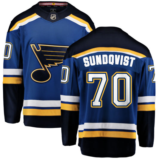 Oskar Sundqvist St. Louis Blues Fanatics Branded Home Breakaway Jersey - Blue