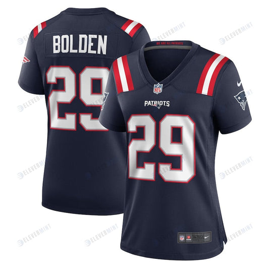 Isaiah Bolden 29 New England Patriots Women Team Game Jersey - Navy