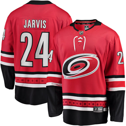 Seth Jarvis Carolina Hurricanes Fanatics Branded Home Breakaway Player Jersey - Red