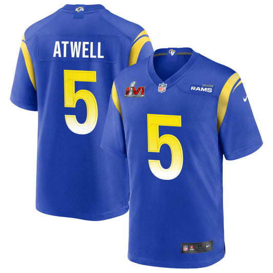 Tutu Atwell Los Angeles Rams Nike Super Bowl LVI Game Jersey - Royal