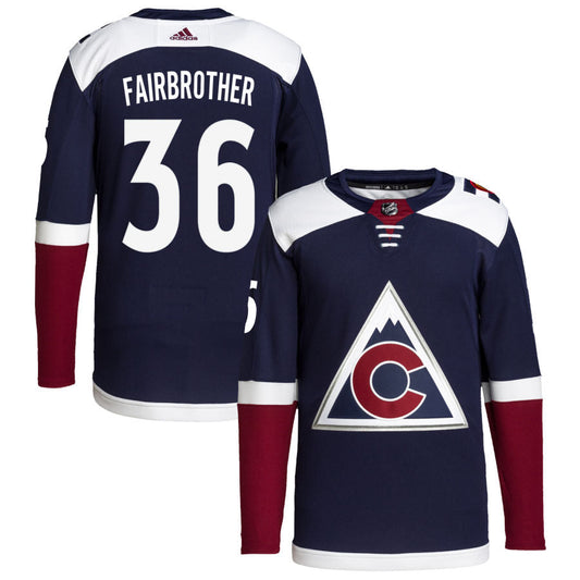 Gianni Fairbrother Colorado Avalanche adidas 2018/19 Alternate Primegreen Authentic Pro Jersey - Navy