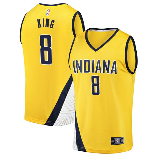 Mojave King  Indiana Pacers Fanatics Branded Fast Break Jersey - Yellow - Statement Edition