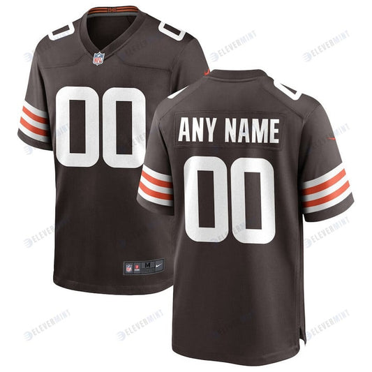 Cleveland Browns Custom Game Men Jersey - Brown