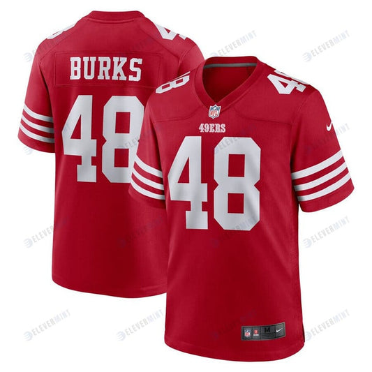 Oren Burks San Francisco 49ers Game Player Jersey - Scarlet