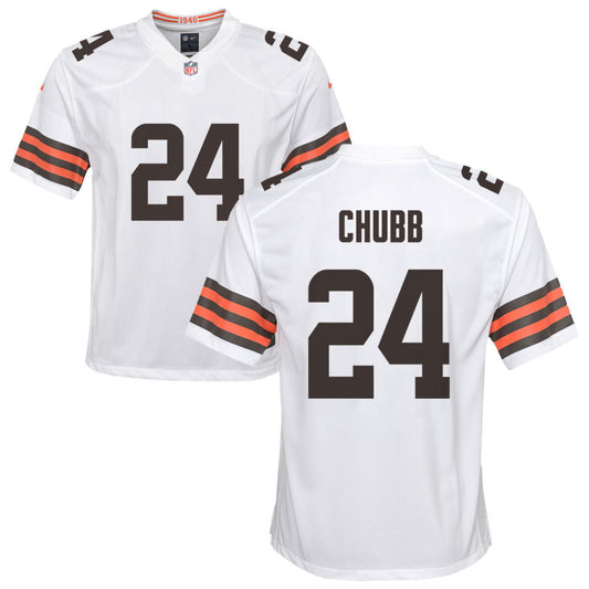 Nick Chubb Nike Cleveland Browns Youth Game Jersey - White