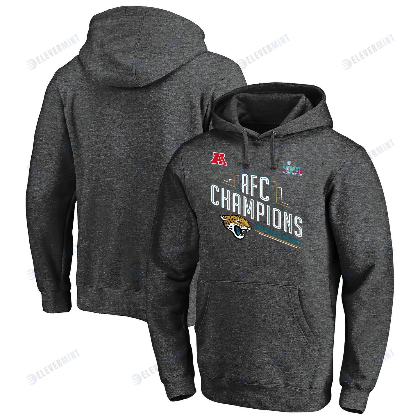 Jacksonville Jaguars AFC Conference Champions Grey Pullover Hoodie