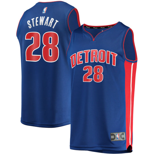 Isaiah Stewart Detroit Pistons Fanatics Branded 2021/22 Fast Break Replica Jersey - Icon Edition - Blue