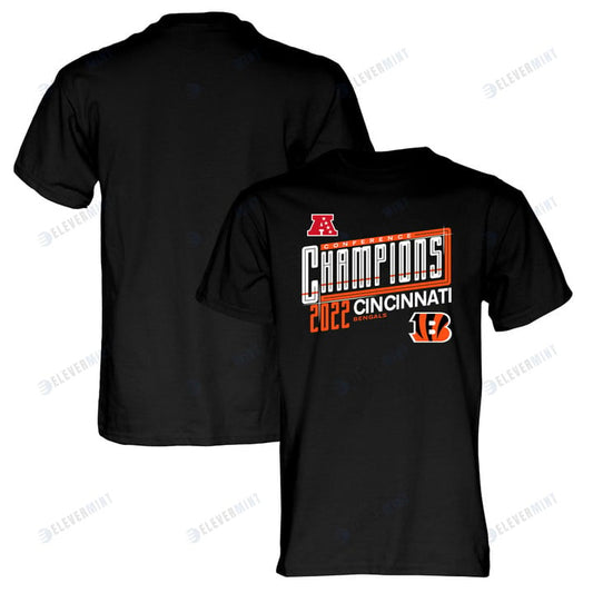 Cincinnati Bengals 2022 AFC Conference Champions Kick T-Shirt - Black