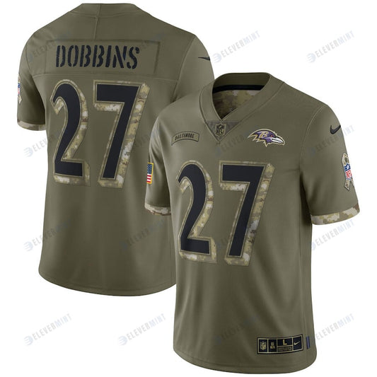 J.K. Dobbins Baltimore Ravens 2022 Salute To Service Limited Jersey - Olive