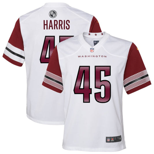 De'Jon Harris Washington Commanders Nike Youth Game Player Jersey - White