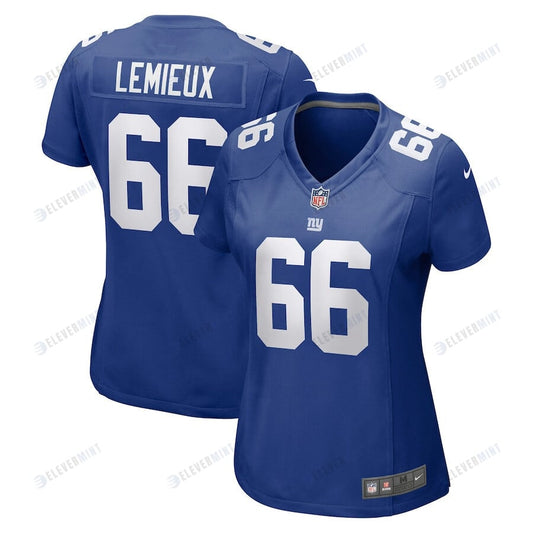 Shane Lemieux 66 New York Giants Women Game Jersey - Royal