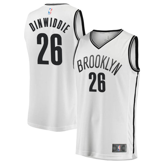 Spencer Dinwiddie  Brooklyn Nets Fanatics Branded Youth Fast Break Replica Jersey - Association Edition - White