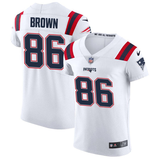 Pharaoh Brown New England Patriots Nike Vapor Elite Jersey - White