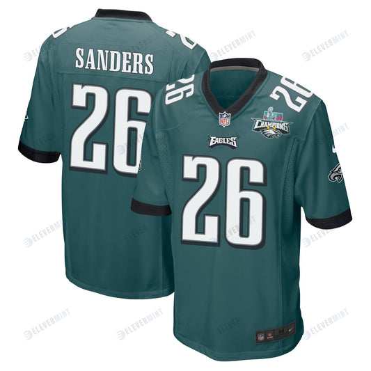 Miles Sanders 26 Philadelphia Eagles Super Bowl LVII Champions 2 Stars Men Game Jersey - Midnight Green