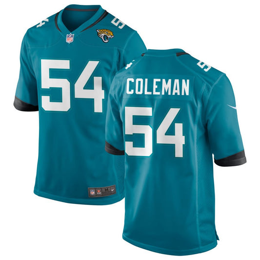 DJ Coleman Jacksonville Jaguars Nike Alternate Game Jersey - Teal