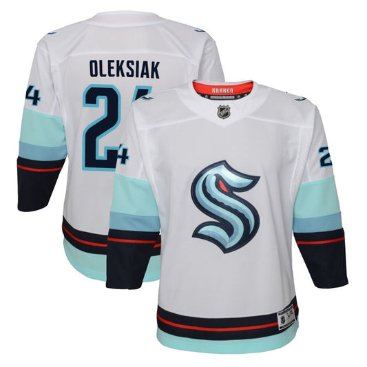 Jamie Oleksiak Seattle Kraken Youth Away Premier Jersey - White