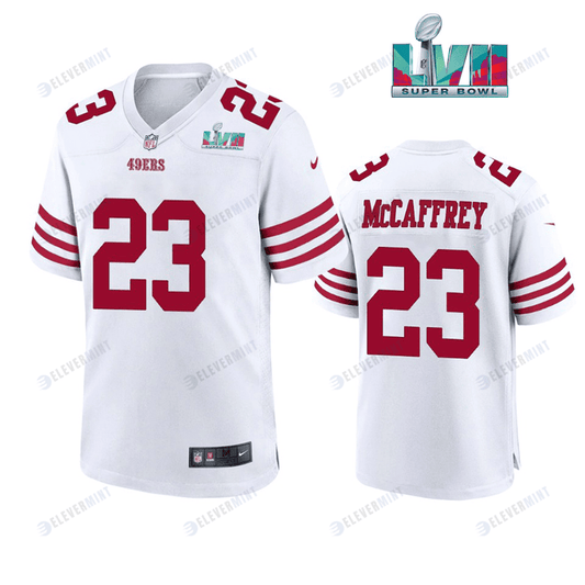 Christian Mccaffrey 23 San Francisco 49Ers Super Bowl LVII White Men Game Jersey