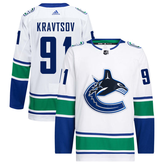 Vitali Kravtsov Vancouver Canucks adidas Away Primegreen Authentic Pro Jersey - White