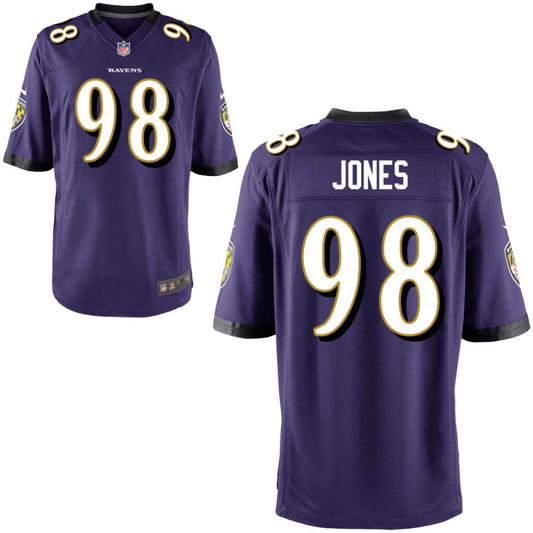 Travis Jones Baltimore Ravens Nike Youth Game Jersey - Purple