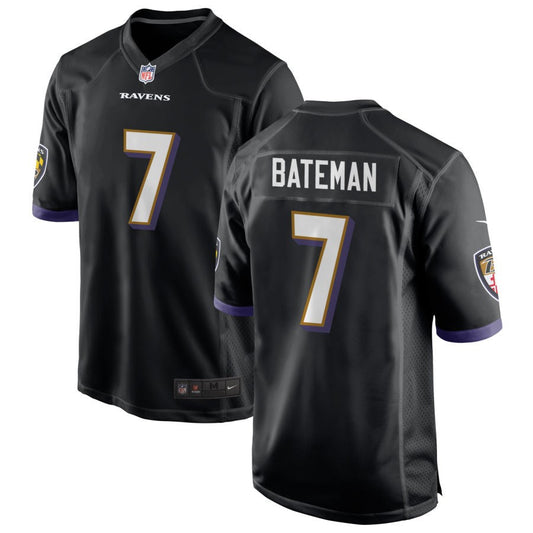 Rashod Bateman Baltimore Ravens Nike Youth Game Jersey - Black