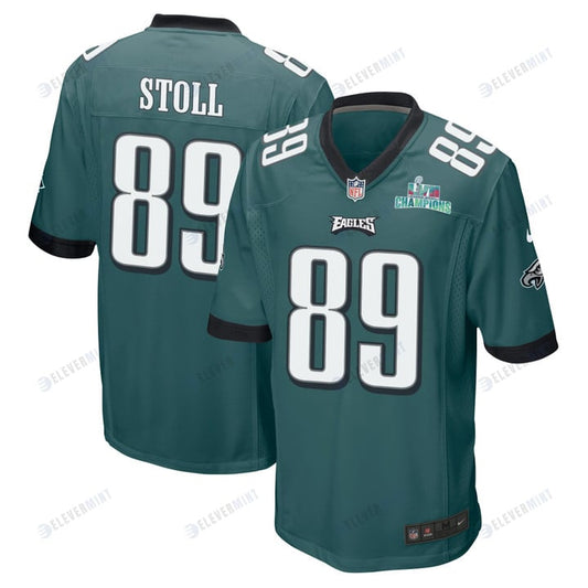 Jack Stoll 89 Philadelphia Eagles Super Bowl LVII Champions Men Game Jersey - Midnight Green