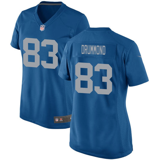 Dylan Drummond Detroit Lions Nike Women's Throwback Game Jersey - Blue