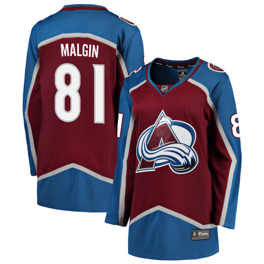 Denis Malgin Colorado Avalanche Fanatics Branded Women's Home Breakaway Jersey - Maroon