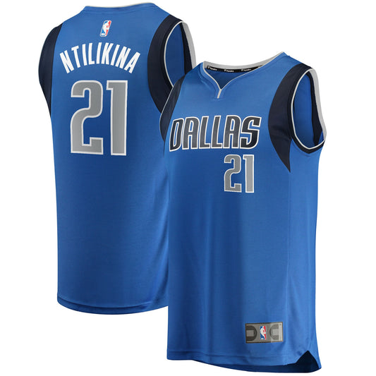 Frank Ntilikina Dallas Mavericks Fanatics Branded 2021/22 Fast Break Replica Jersey - Icon Edition - Blue