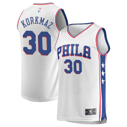 Furkan Korkmaz Philadelphia 76ers Fanatics Branded Youth Fast Break Replica Jersey White - Association Edition