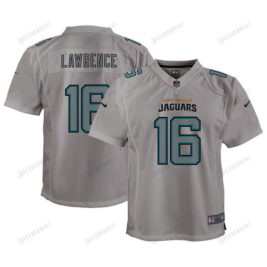 Trevor Lawrence Jacksonville Jaguars Youth Atmosphere Game Jersey - Gray