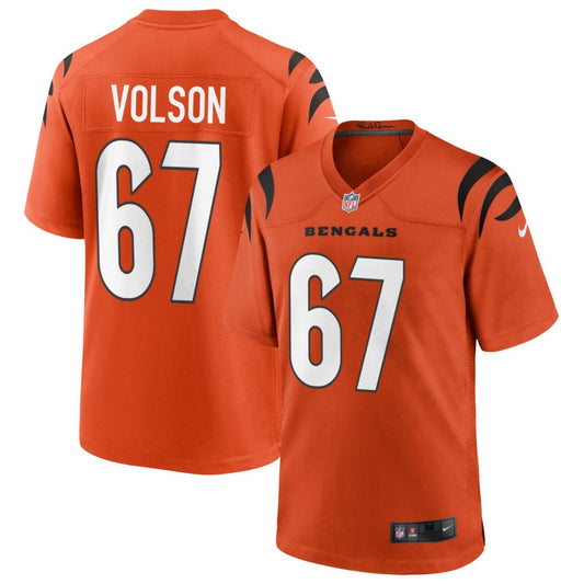 Cordell Volson Cincinnati Bengals Nike Youth Alternate Game Jersey - Orange