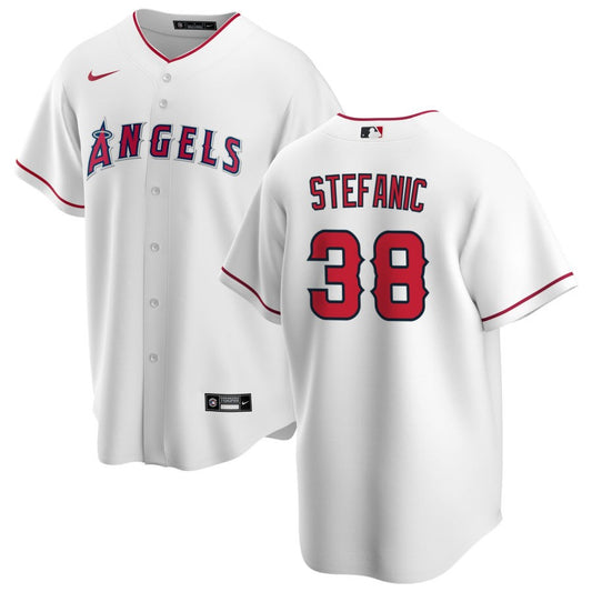 Michael Stefanic Los Angeles Angels Nike Home Replica Jersey - White