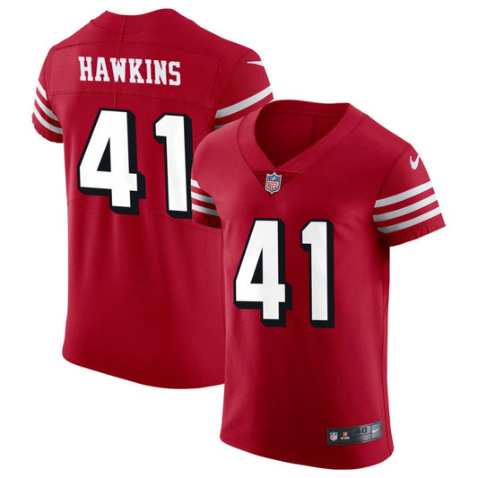 Tayler Hawkins San Francisco 49ers Nike Alternate Vapor Elite Jersey - Scarlet