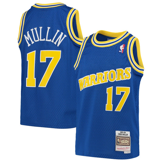 Chris Mullin Golden State Warriors Mitchell & Ness Youth 1993-94 Hardwood Classics Swingman Throwback Jersey - Royal