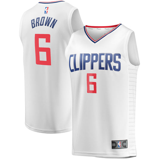 Moses Brown LA Clippers Fanatics Branded Youth Fast Break Player Jersey - Association Edition - White