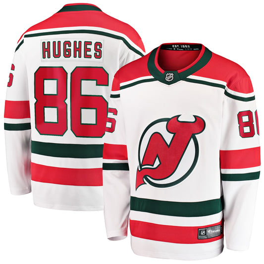 Jack Hughes New Jersey Devils Fanatics Branded 2022/23 Heritage Premier Breakaway Jersey - White