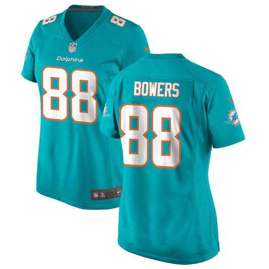 Nick Bowers Miami Dolphins Nike Women's Game Jersey - Aqua