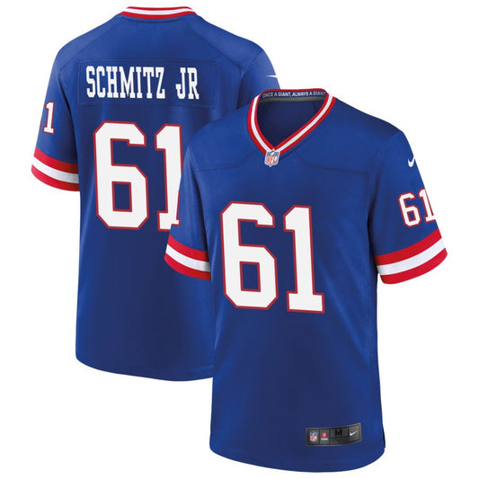 John Michael Schmitz Jr New York Giants Nike Classic Game Jersey - Royal