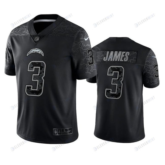 Derwin James 3 Los Angeles Chargers Black Reflective Limited Jersey - Men