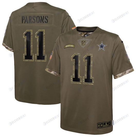 Micah Parsons Dallas Cowboys 2022 Salute To Service Player Limited Jersey - Olive