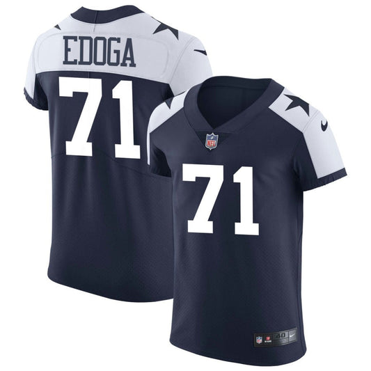 Chuma Edoga Dallas Cowboys Nike Alternate Vapor Elite Jersey - Navy