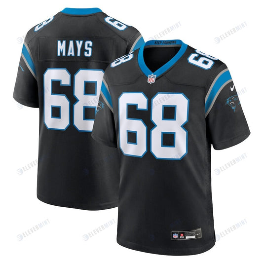 Cade Mays 68 Carolina Panthers Men Team Game Jersey - Black