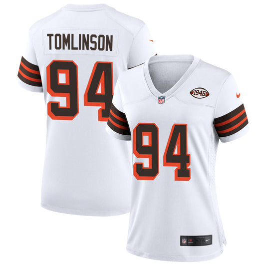 Dalvin Tomlinson Cleveland Browns Nike Women's 1946 Collection Alternate Jersey - White