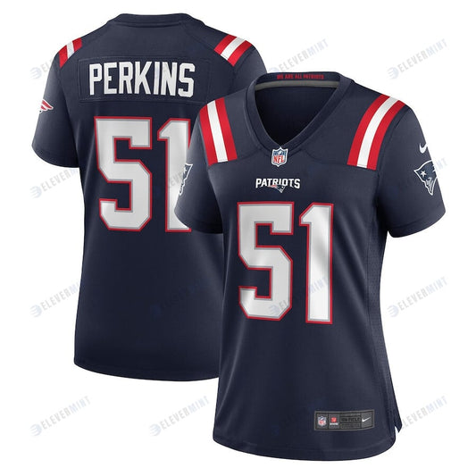 Ronnie Perkins 51 New England Patriots Women Game Jersey - Navy