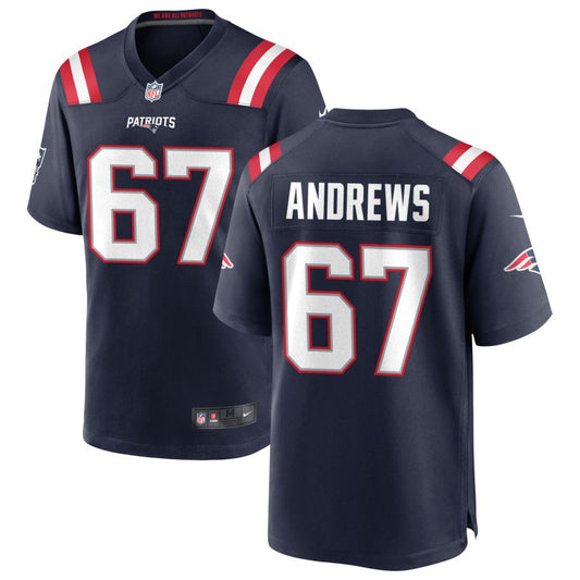 Jake Andrews Nike New England Patriots Game Jersey - Navy