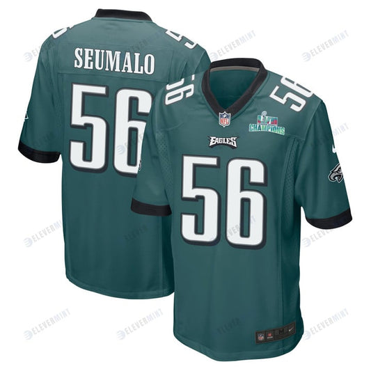 Isaac Seumalo 56 Philadelphia Eagles Super Bowl LVII Champions Men Game Jersey - Midnight Green