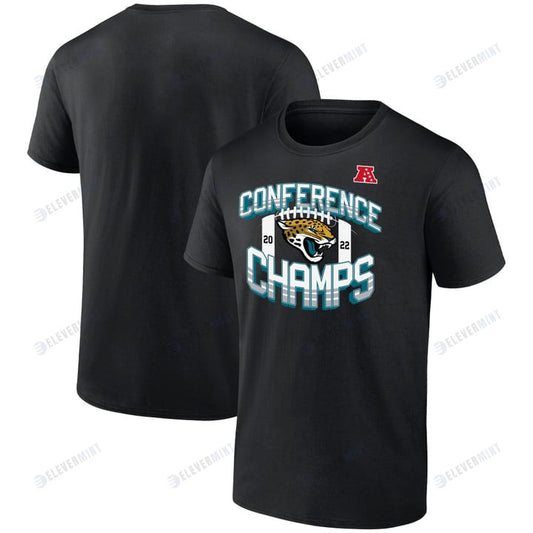 Jacksonville Jaguars 2022 AFC Conference Champions Icon Bold T-shirt - Black